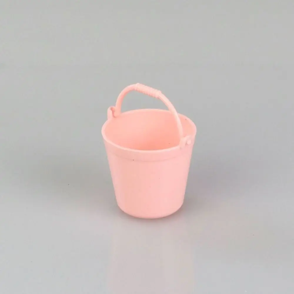 Miniature Simulation Water Bucket Mini Decor Accessories Dollhouse Mini Water Bucket Multi Color ABS Kitchen Pretnd Play Bucket