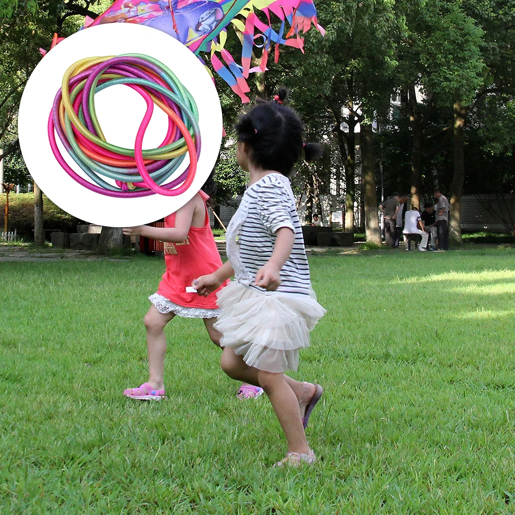 5 Pcs Rubber Band Colorful Jumping Rope Child Kids Sports Toys Skipping for Girl