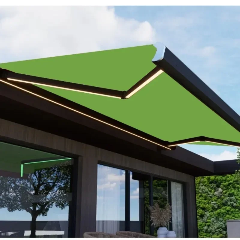 Full box canopy awning source outdoor canopy terrace balcony waterproof remote control open telescopic type