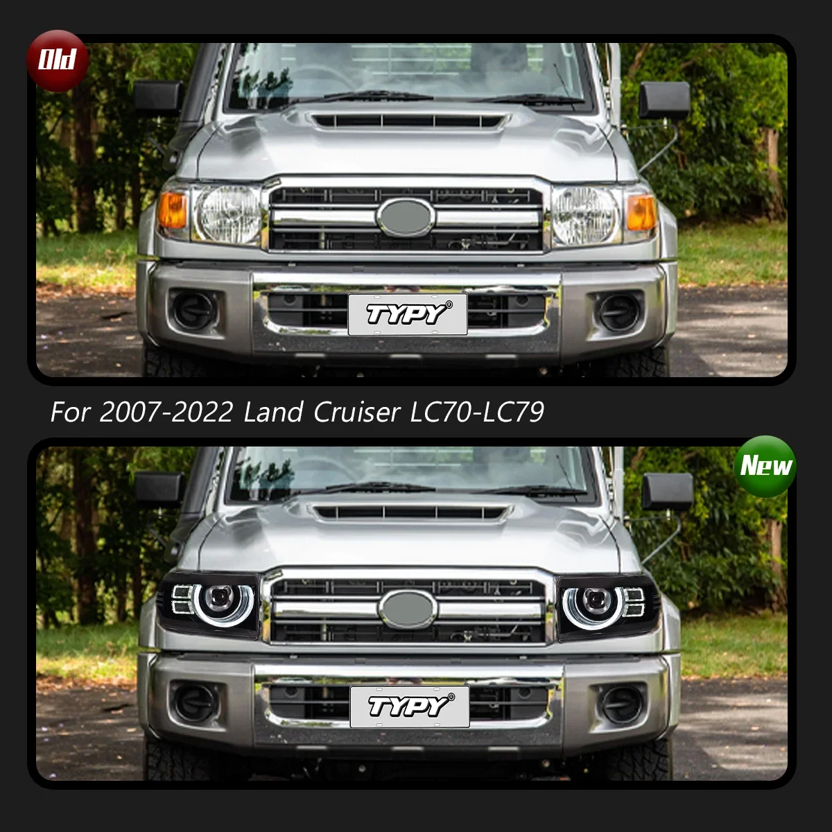 

TYPY Car Lights For Toyota Land Cruiser Headlights LC70-LC79 Headlamp 2007-2020 LED Projector Head Lamps Turn Signal Auto Parts