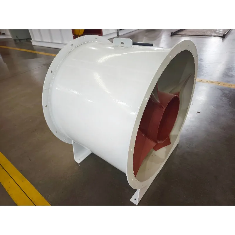 High-efficiency axial flow fire exhaust fan, wheeled design, suitable for industrial emergency ventilation systems