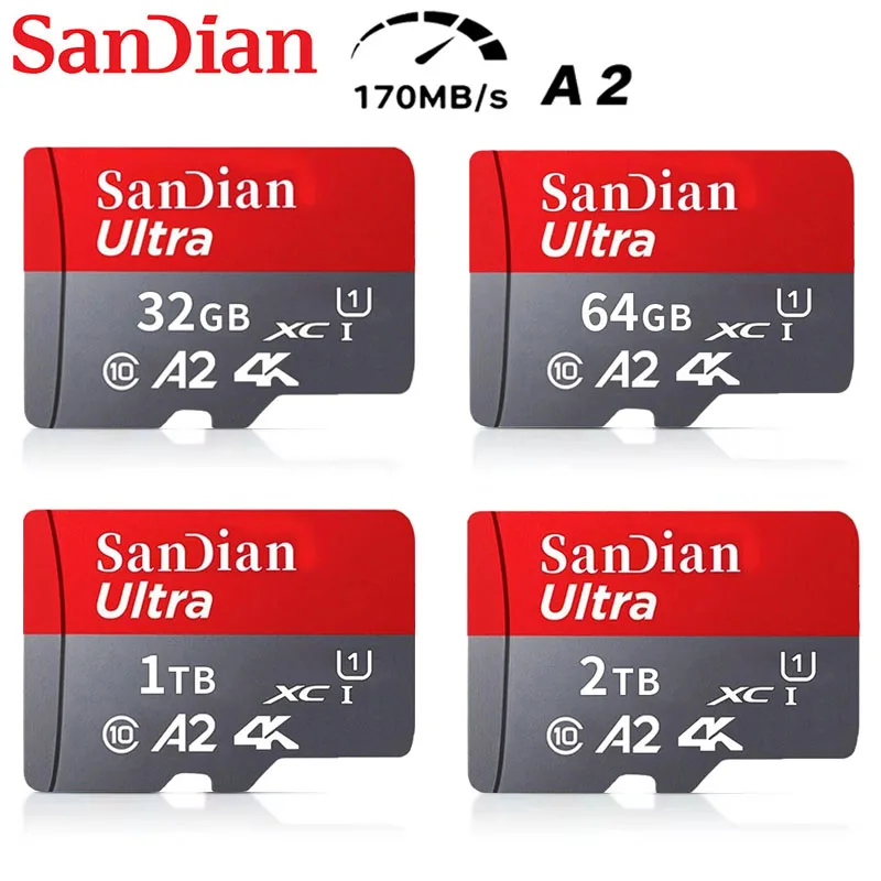 Originele 2TB Micro Sd-kaart C10 32GB 64GB 128GB 256GB 512GB tot 150 MB/s Microsd Geheugenkaart 1TB A1 Flash TF-kaart voor Telefoon