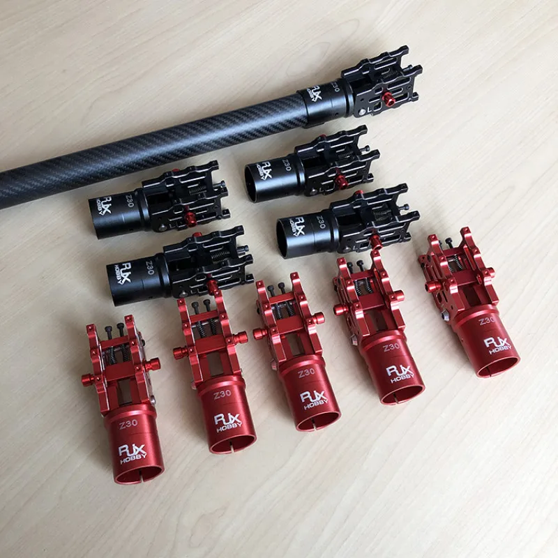 

RJXHOBBY V4 5 ° Складной автоматический пружинный кронштейн Z30 Z25 с двойной винтовой фиксацией для карбоновых трубок диаметром 25/30 мм для радиоуправляемых квадрокоптеров и дронов