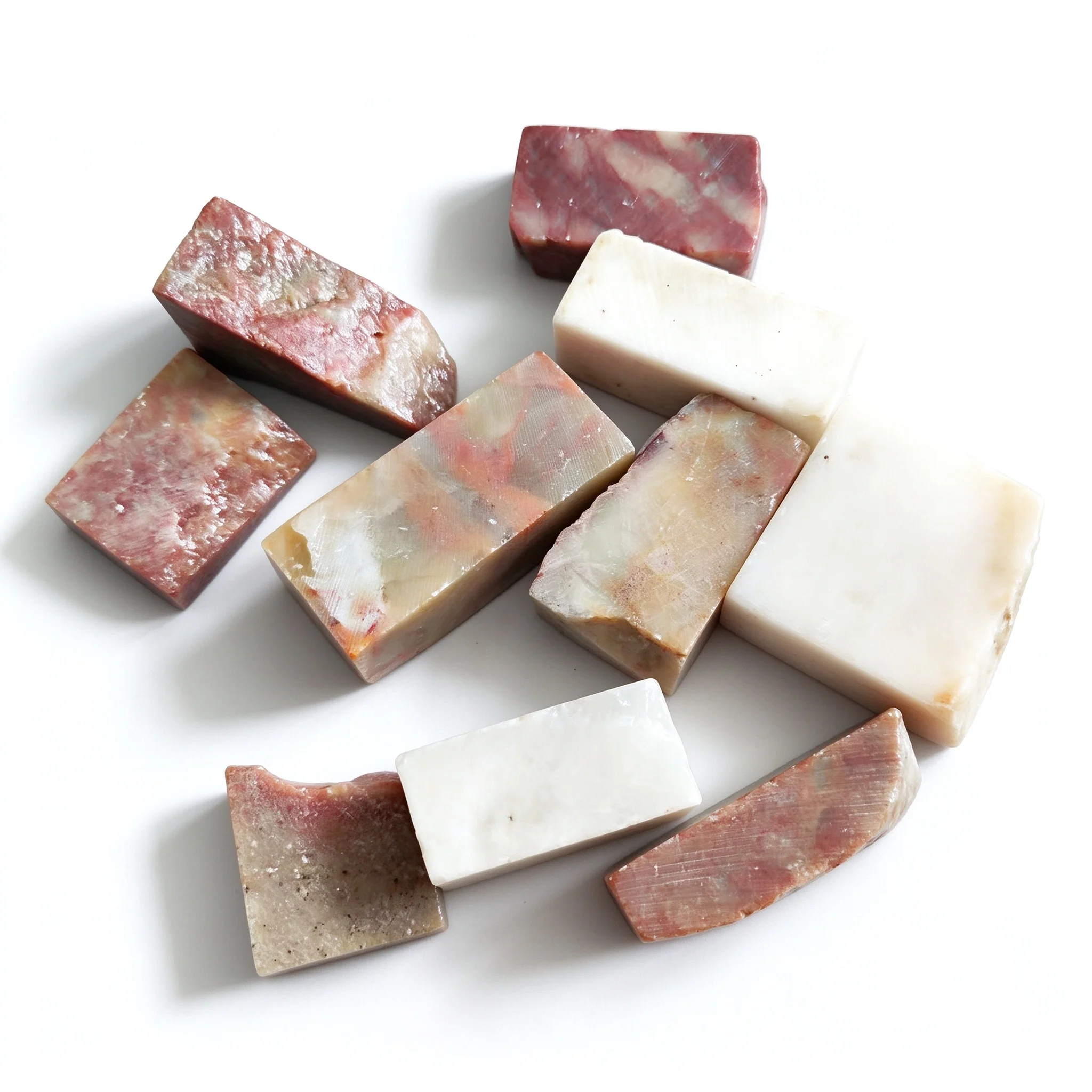 Natural Irregular Shoushan Qingtian Qinghai Seal Carving Stone Rough Chinese Chop Stone for Calligraphy Engraving DIY Crafts