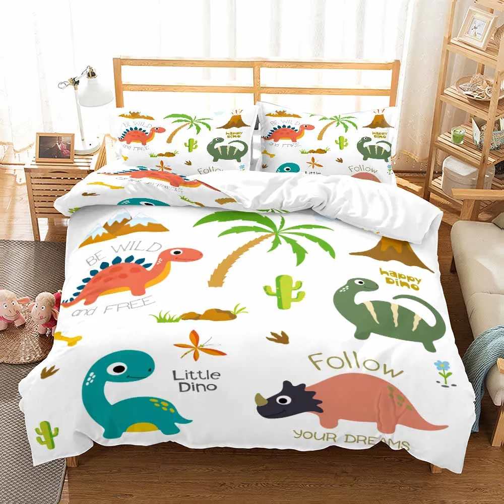 

Jurassic Period Dinosaurs Duvet Cover Set For Kids,Super Soft,Comfortable Bedding Set,Home Textile,Boy Quilt Cover,Pillowcases