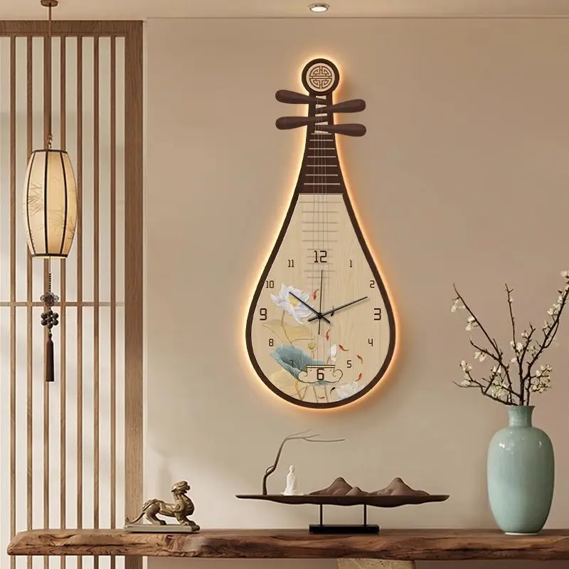 Large Wall Mounted Clocks Chinese Style Retro Luxury Clock Living Room Exhibition Hall Restaurant Clocks Decoration Home Clock