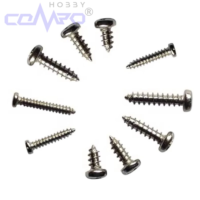 

100 Pcs Metal Cross Phillips Pan Round Head Self Tapping Screws Set PA Pointed End for RC Model Accessories