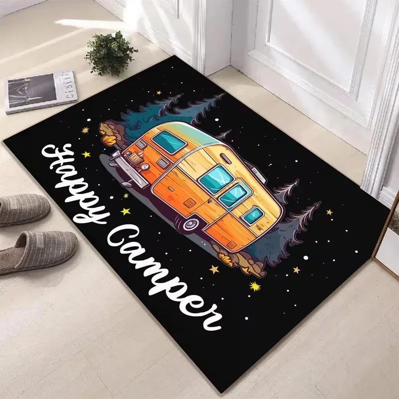 VIKAMA Welcome To Our Camper Again Doormat, Non-Slip Floor Mat for RV and Camping Farmhouse Decor, Living Room Bedroom