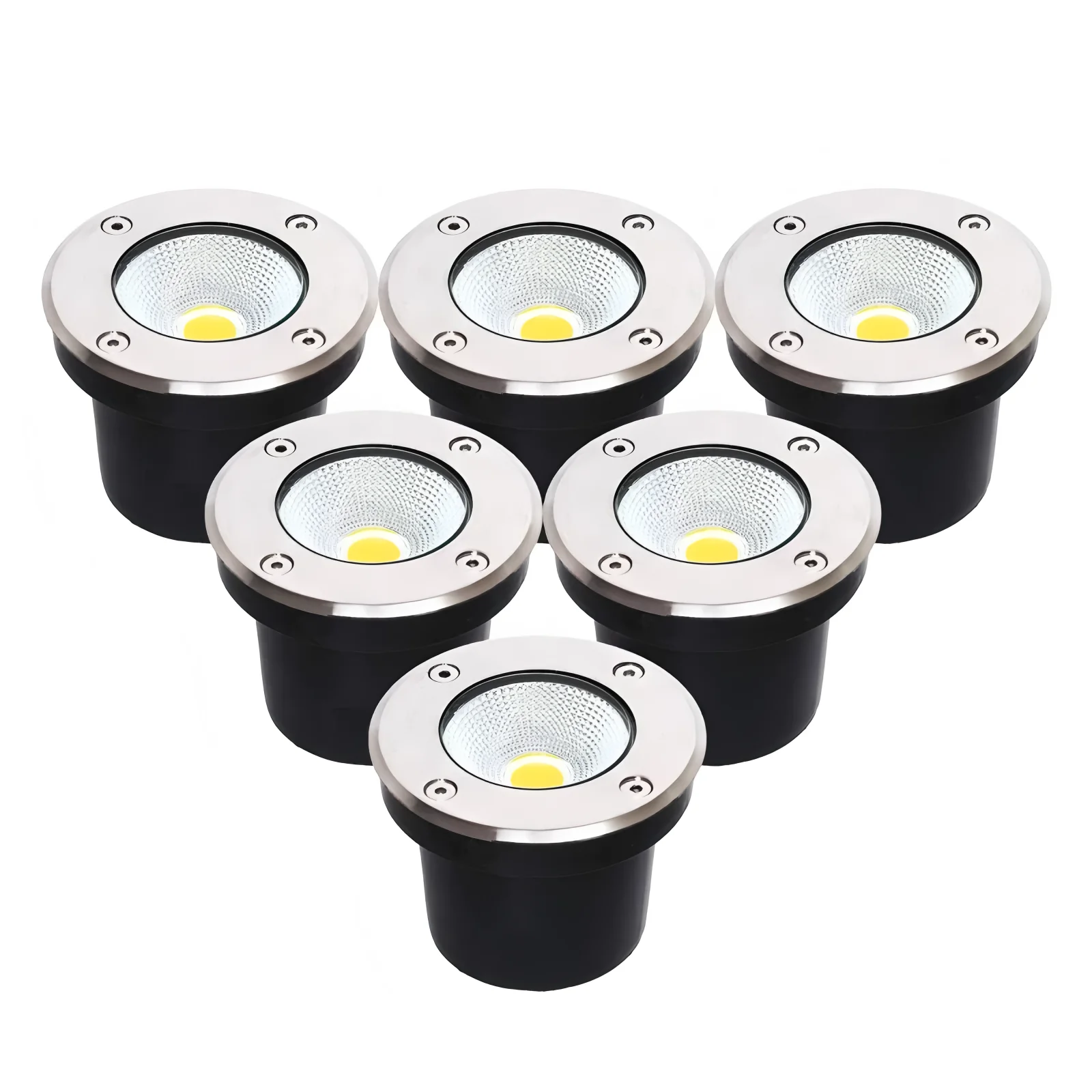 Lampy LED do ogrodu, podziemne, 5W 10W 12W 15W, zewnętrzne, wodoodporne IP67, wpuszczane, do ścieżek ogrodowych, ciepła biel. — 2