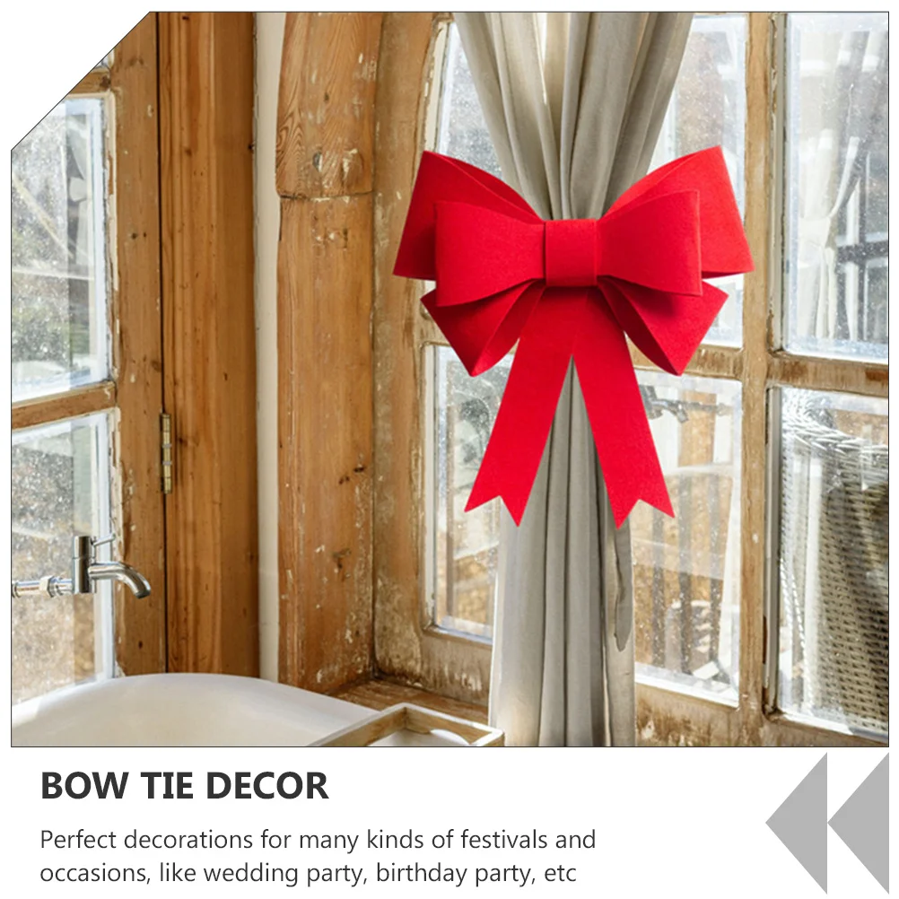 

Large Bow Tie Decor Felt Christmas Tree Wedding Large Bow Tie Decor Party Chair Curtain Window Potted Plant Ornament