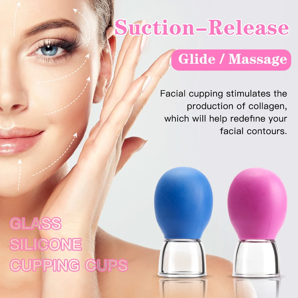 Facial Beauty Cupping Massager Vacuum Cupping Massage Glasses Face Skin Lifting Anti Cellulite Cup Anti-Wrinkle Chineses Therapy