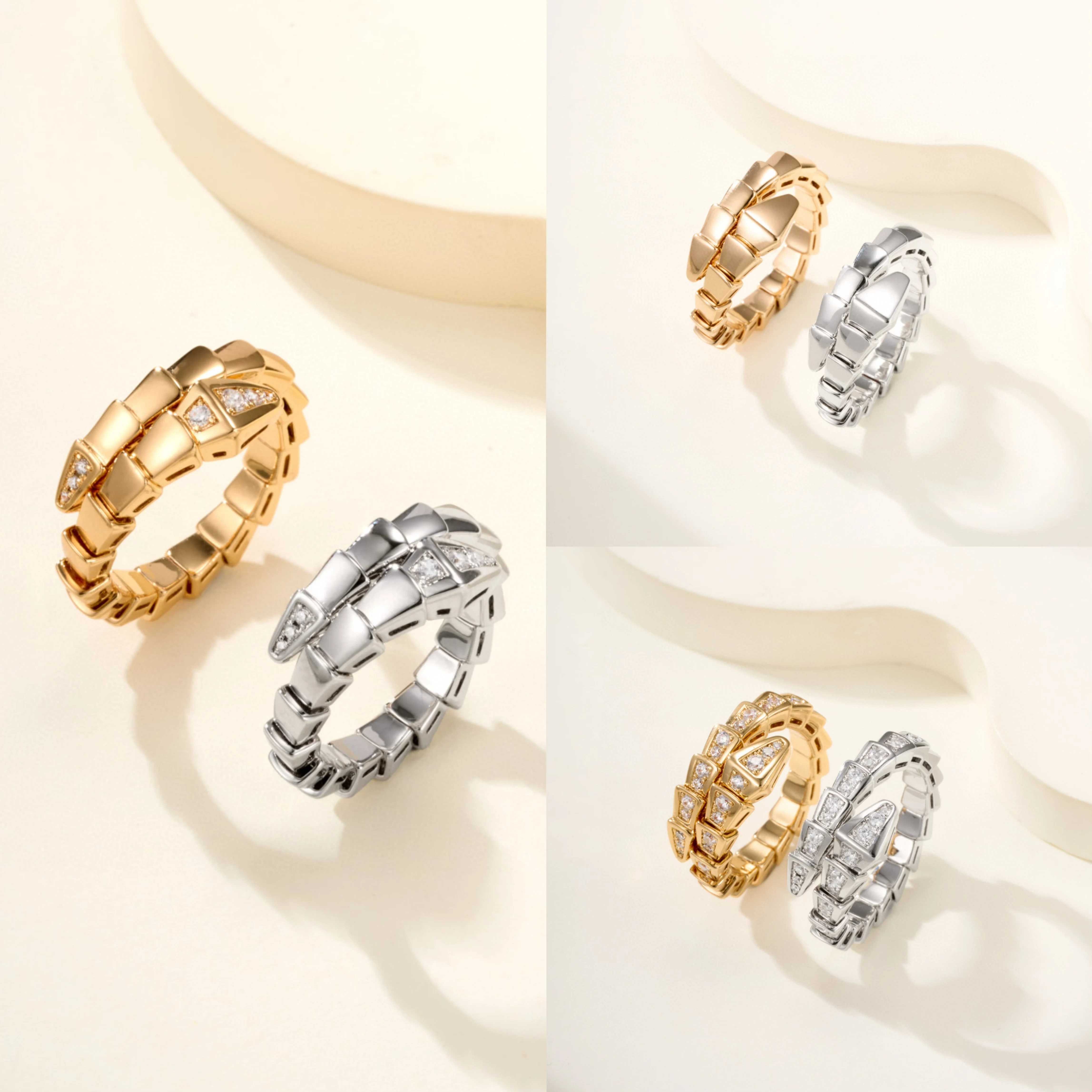Anillo de hueso de serpiente S925 de estilo francés, joyería de fiesta geométrica de lujo ligera creativa, regalos para el Día de San Valentín, Boutique de moda