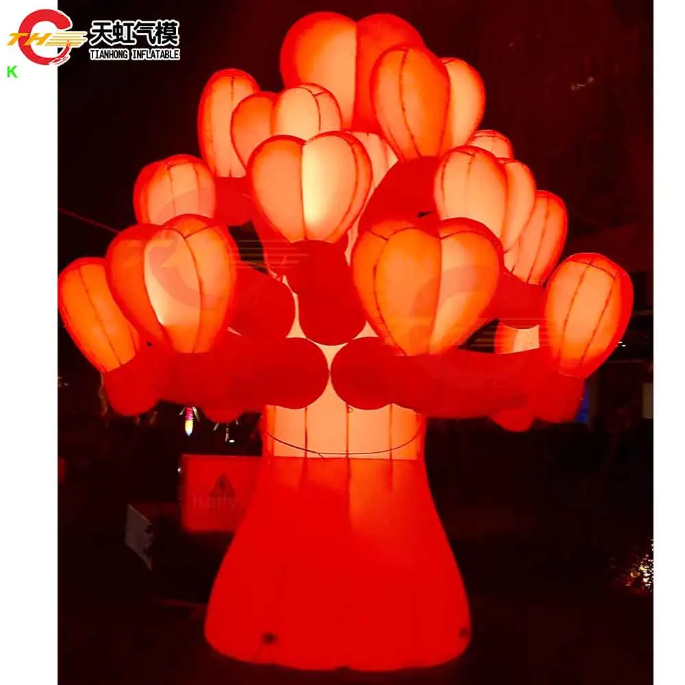 

Быстрая доставка по воздуху Гигантская надувная модель дерева Индивидуальное освещение Дополнительное надувное дерево желаний Реплика воздушного шара «Дерево любви»
