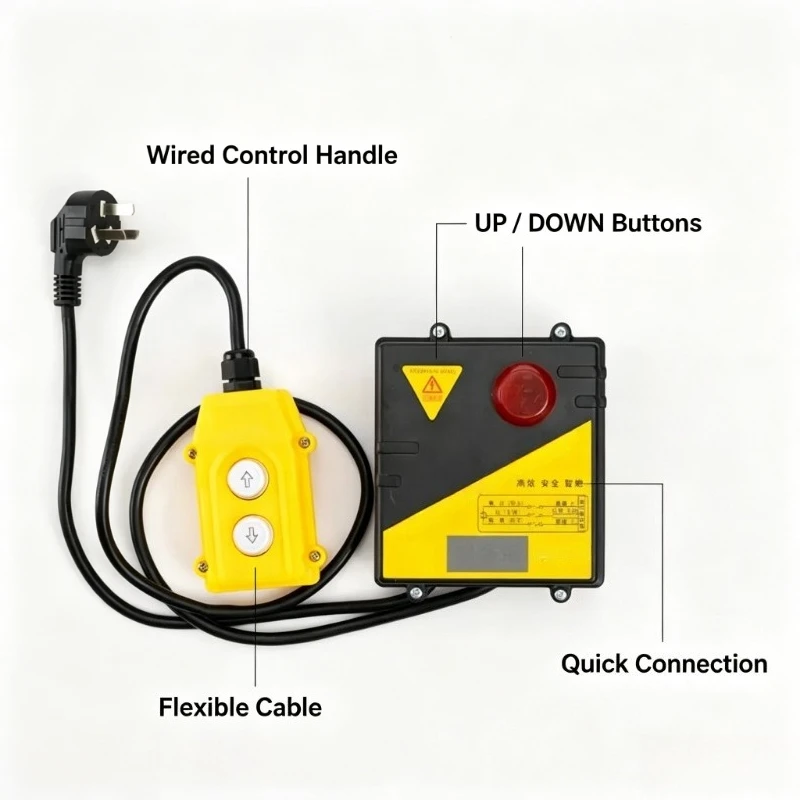 220V Wireless Remote Controller for Mini Electric Hoist, Up Down Control Switch for Lifting Winch Crane Hoist Lifting Machine