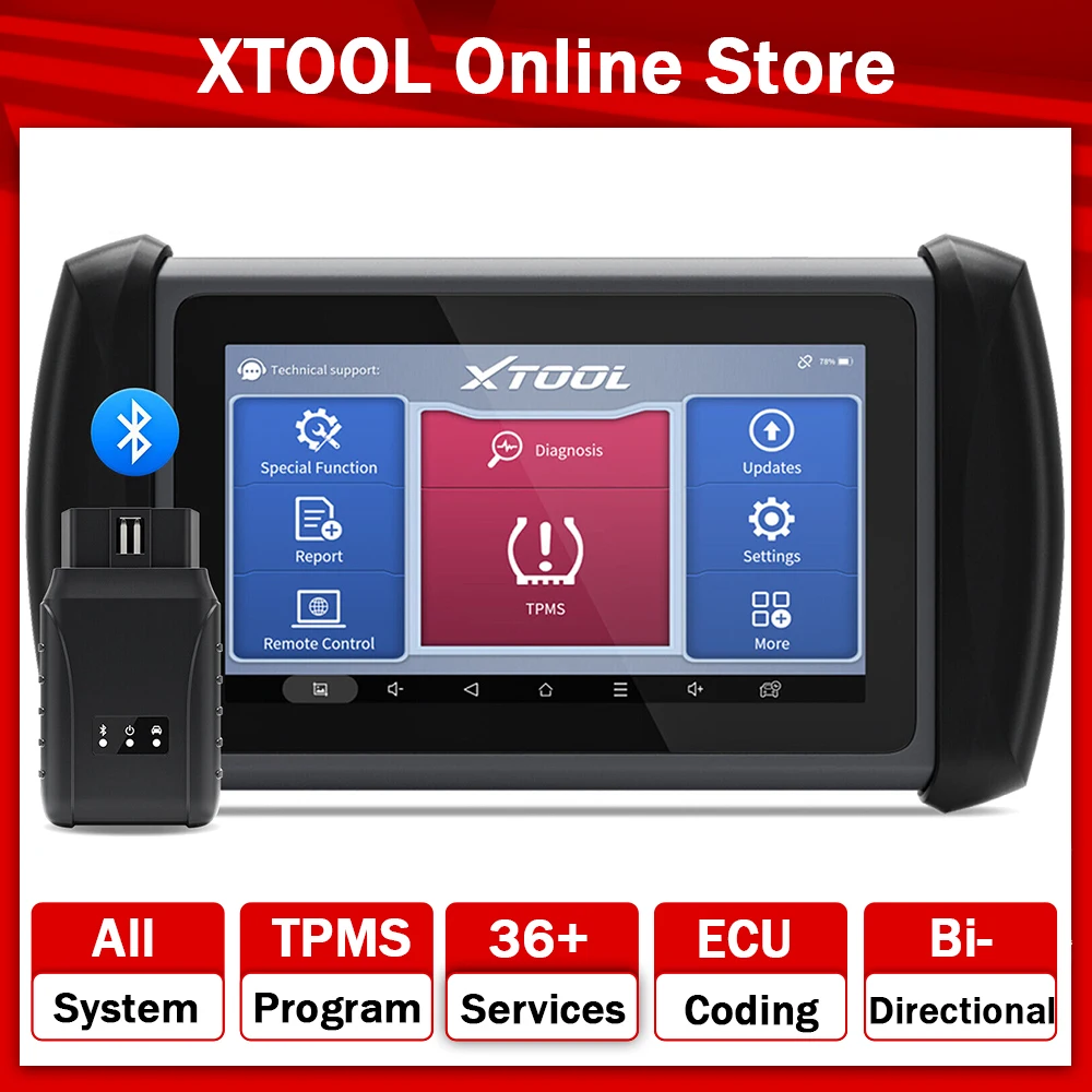 

XTOOL InPlus IP819 автомобильный OBD2 полная система диагностический инструмент двунаправленный сканер ECU кодирование ключей поддержка программирования CAN FD