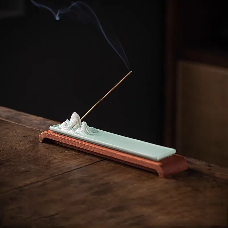 Qianli Jiangshan Aromatherapy, Home, Living Room, Office Desktop Decoration, Ceramic Sleeping Incense Seat Incense Burner