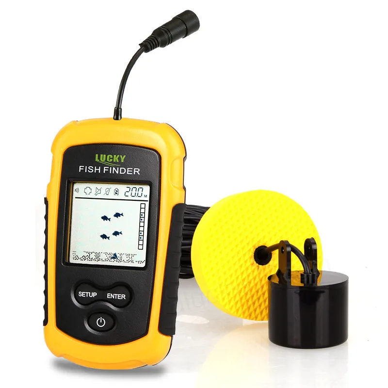 

Lucky FF1108 - 1 Portable Wireless Fish Finder Sonar Alarm Fishfinder Echo Sounder 0.7-100M Sonar Sensor Transducer Detector