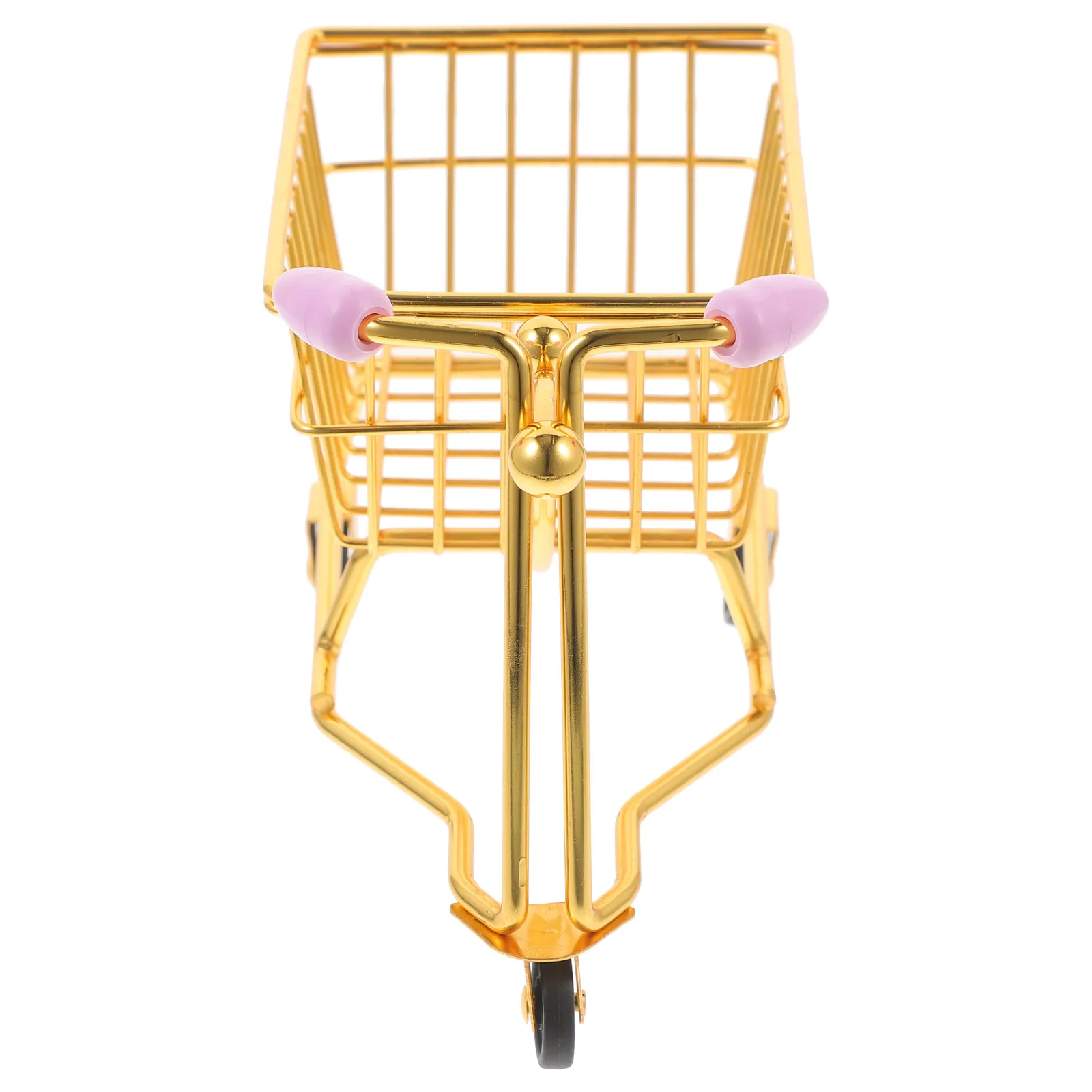 Mini carrito de supermercado, contenedor de almacenamiento para esponjas de maquillaje, organizador de escritorio bonito, carrito de compras pequeño para el hogar, oficina, cafetería, secado, 1 ud.