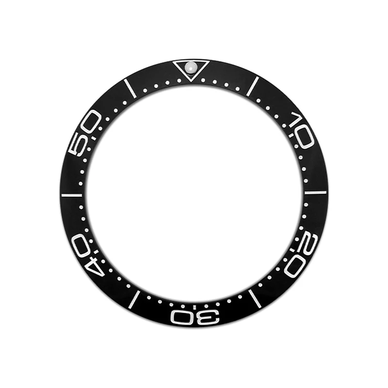 Anillo de inserción de bisel de cerámica inclinado de 38mm x 30,6mm, compatible con SKX007 SKX009 SRPD GMT SUB Seahorse, caja de reloj para hombre, piezas de reacondicionamiento de anillo