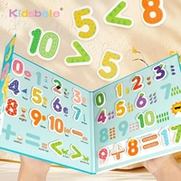 Toddlers Magnetic Quiet Book Letter/Number Cognition Montessori Words Math Learning Book STEM Magnetic Stickers Toy Puzzle Toy