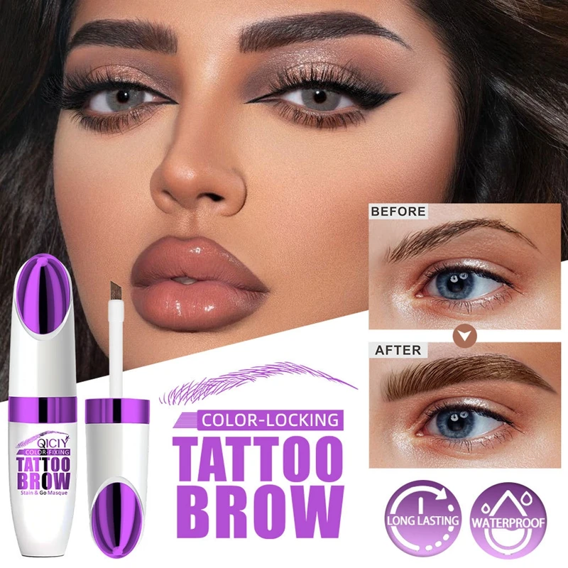 1pc Lasting 3 Days Tattoo Easy Peel Off Eyebrow Gel Cream Types Long-Lasting Smudge-Proof Sweat Resistant Waterproof Cosmetics