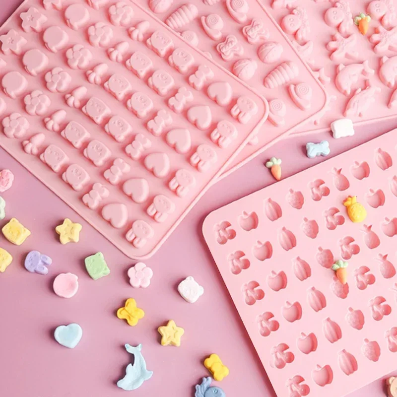 Kinds Sugarcraft Silicone Mold Dropper Grids Gummy Animal Fondant Chocolate Candy Mould Cake Baking Decorating Tools Resin Art