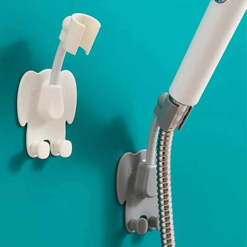 Soporte adhesivo para cabezal de ducha, soporte ajustable para brazo de ducha con ganchos de suspensión, soporte de montaje en pared sin perforación para RV, baño para niños