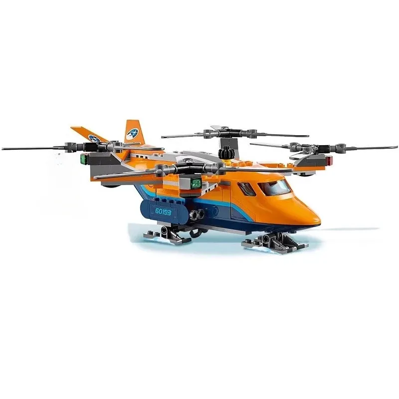 Compatibele sets bouwstenen uit de stadsserie 60193 Arctic luchtvervoer Helikopter poolvervoer vliegtuigen kindercadeaus