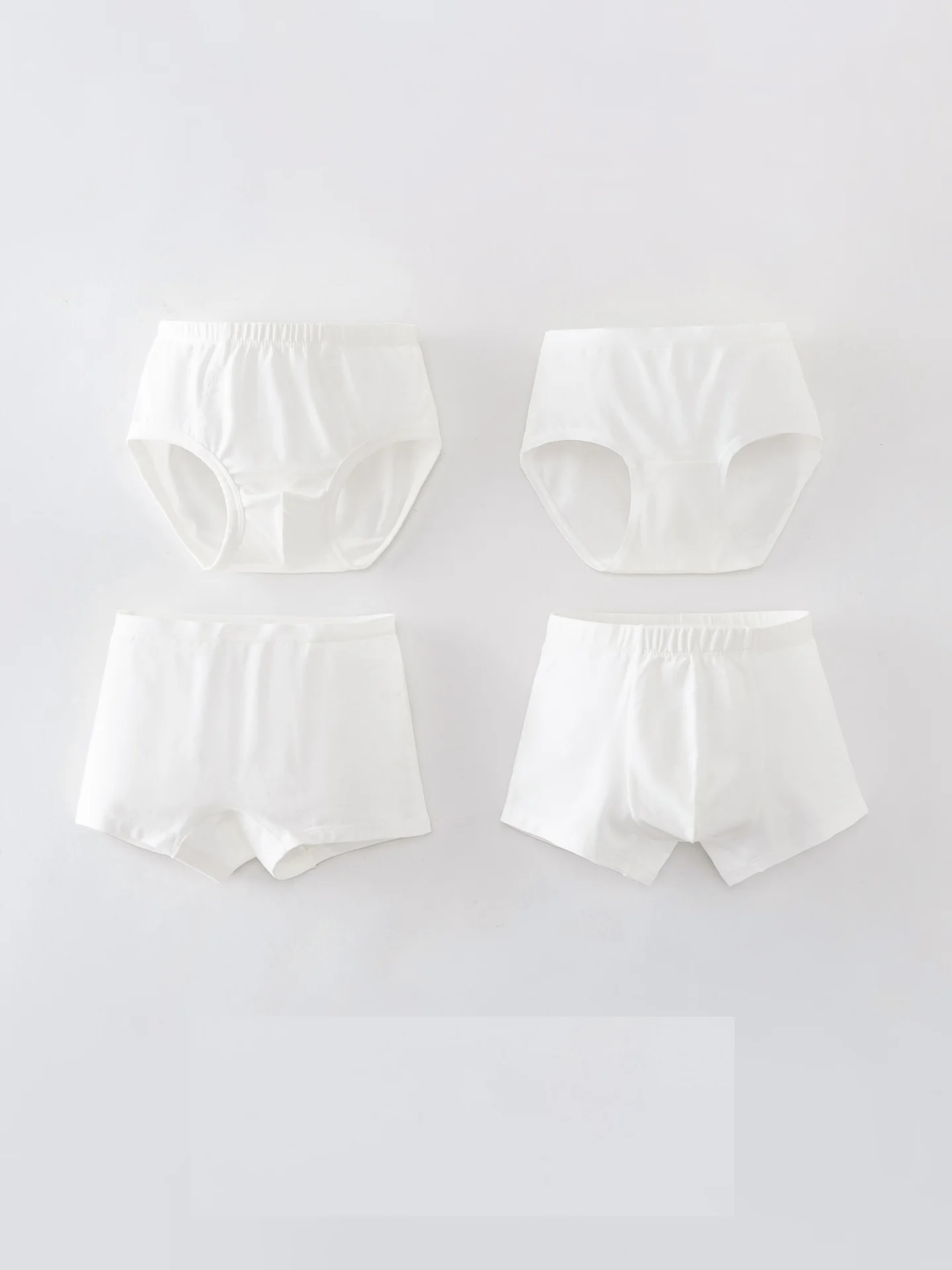 Sale New High Quality Boys girls Boxer Shorts briefs Panties Kids children solid white underwear 2-9y 3pcs/lot students 100-160