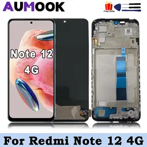 Bilashmart 6.67 AMOLED Xiaomi Redmi Note 12 4G 23021RAAEG 23021RAA2Y LCD Display Touch Screen Redmi Note 12 4G LCD Replacement