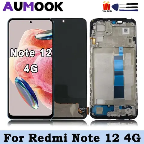 6.67" AMOLED for Xiaomi Redmi Note 12 4G 23021RAAEG 23021RAA2Y LCD Display Touch Screen for Redmi Note 12 4G LCD Replacement
