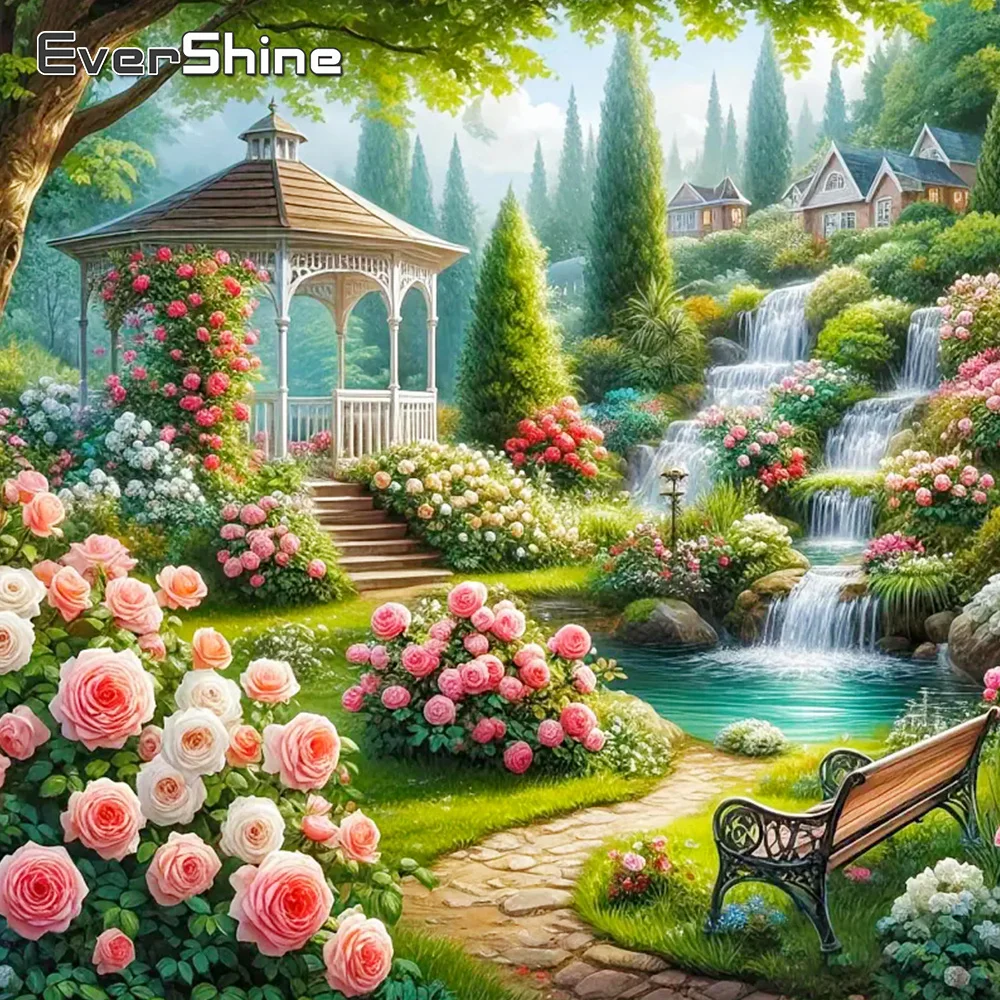 Evershine 5D Diamant Malerei Blume Diamant Mosaik Landschaft Voll Platz Stickerei Bild Strass Wohnkultur