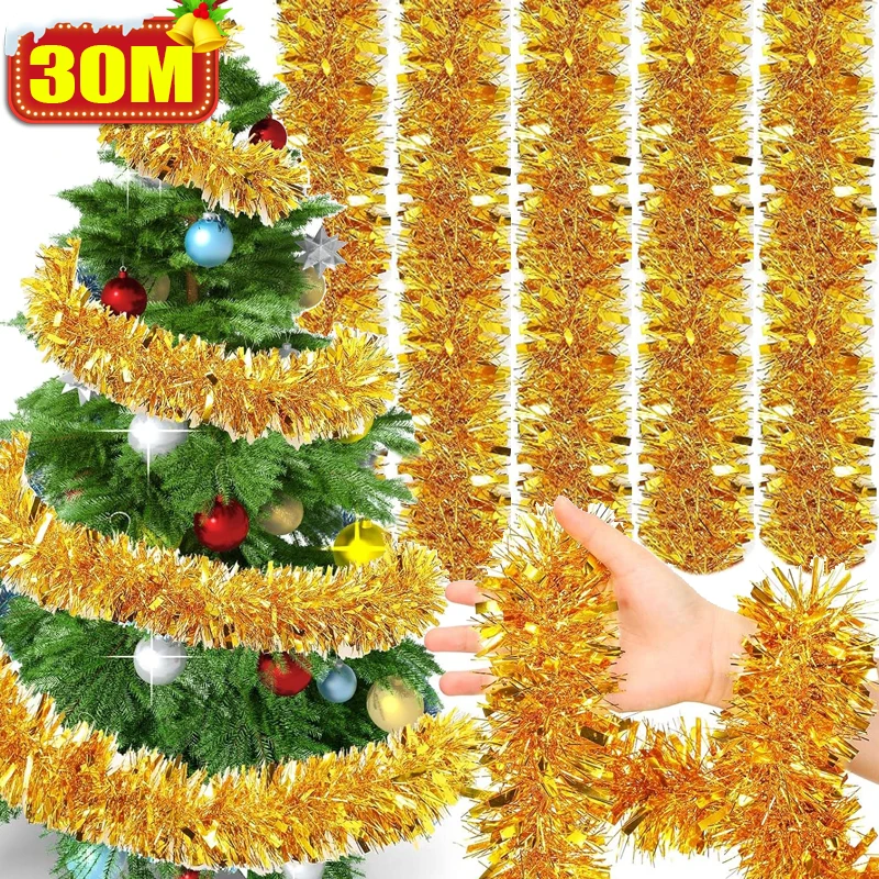 Kleurrijke Kerst Lint Slinger Xmas Tree Wrap Linten Bar Tops Bruiloft Feest Kleurrijke Strips Nieuwjaar Huisdecoratie