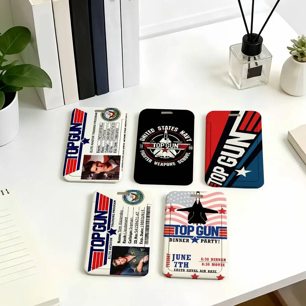 TV T-Top Gun Student ID Case Daily Use Subway Commute Meal Card  Work Permit Cover Office School  Access Bus Card Protector