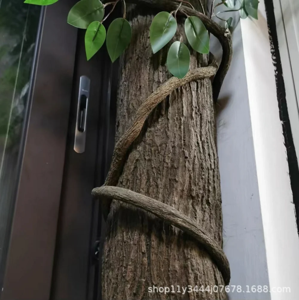 Simulated Bark Landscaping Pipe Lamp Post Wall Column Pillar Decoration Garden Home Artificial Silicone Tree Bark Ornament