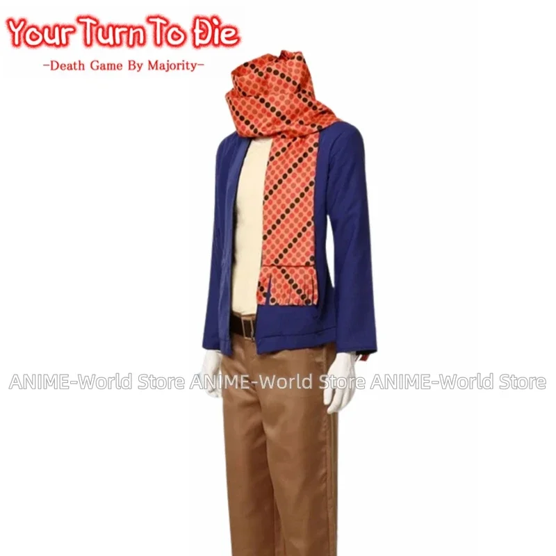 《Custom Made》Game Your Turn To Die Shin Tsukimi Halloween Cosplay Costume Wig Include Scarf Hat Any Size