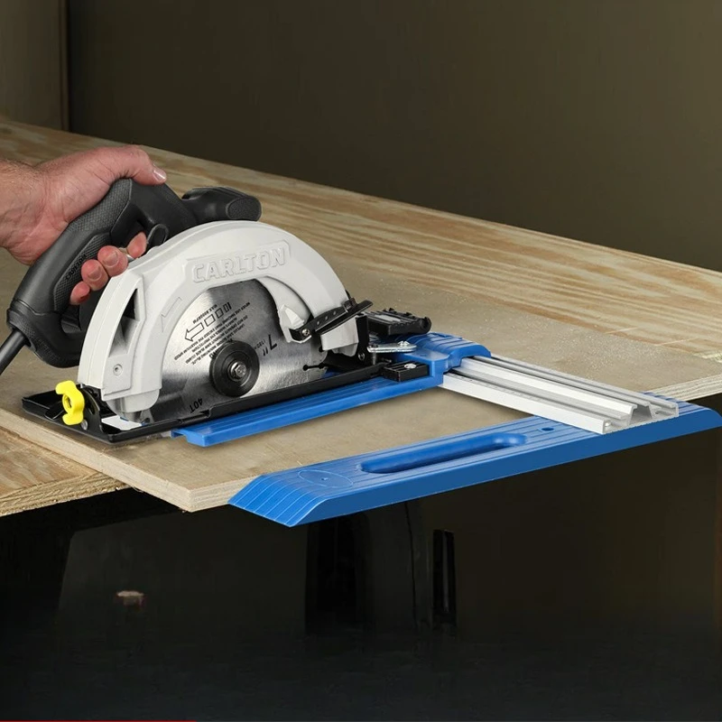 

Hand push guide rail Electric circular saw Cutting machine Slide rail Fixed bracket Slide fixed track tool Woodworking backer