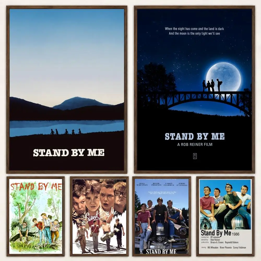 Classic Coming-of-Age Drama Movie Stand By Me Poster Self‑Adhesive Waterproof Poster Sticker Wall Art Home Decor