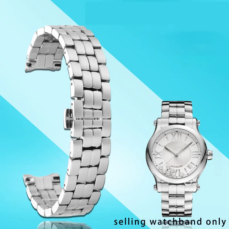 Bracelet For Chopard Chopin Happy Diamond 274891 278559 Precision Steel Watch strap with Stainless Steel Chain 18mm watchband