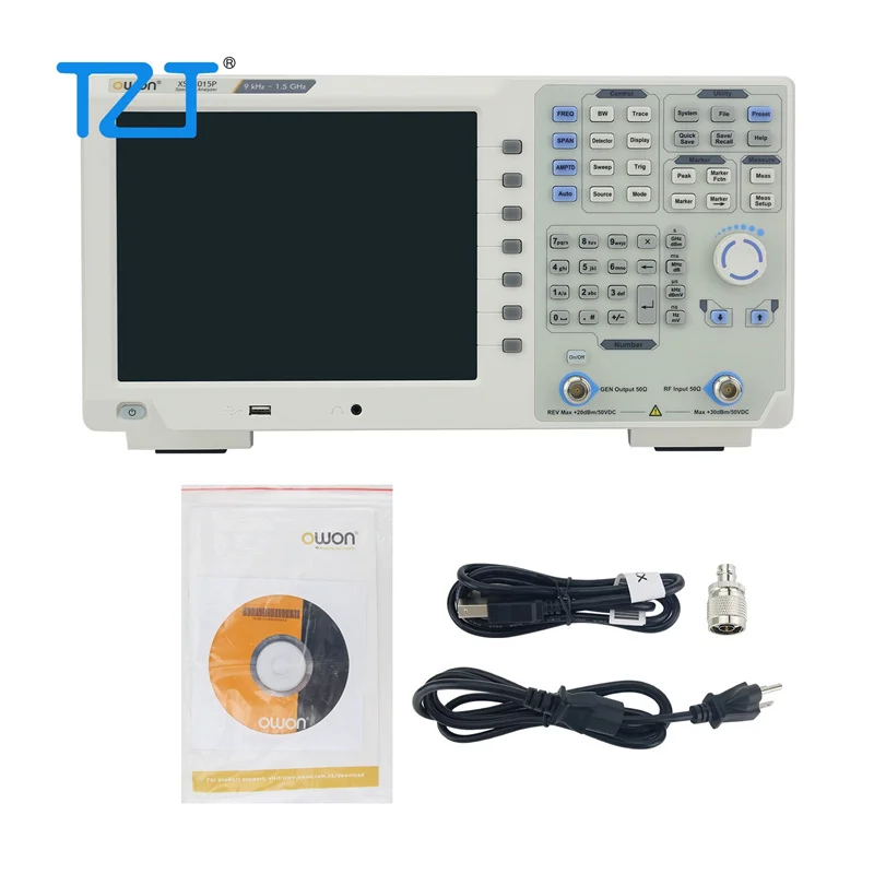 TZT OWON XSA1015P-TG/XSA1032P-TG 9kHz-1.5GHz/9kHz-3.2GH Spectrum Analyzer Tracking Generator with 10.4-inch TFT LCD Touch Screen