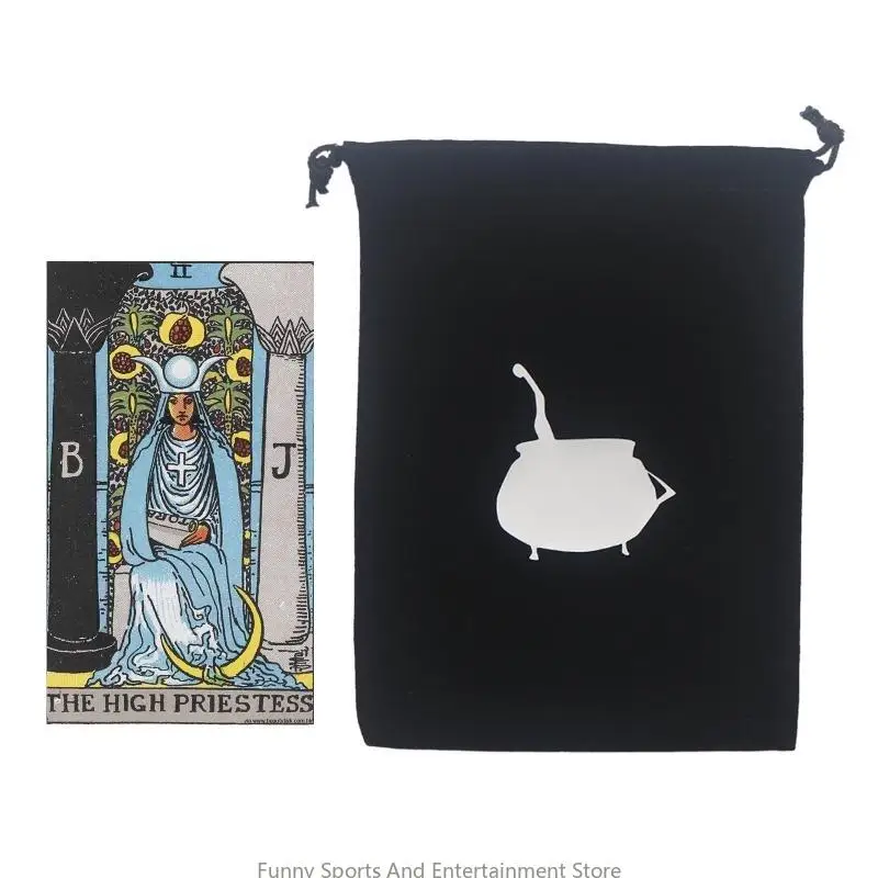 C4DE Board Bame Card Runes Flannel Tarot Astrolabe Altar Tarot Game Tersiar Tas