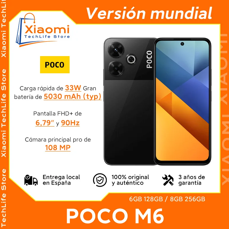 Global Version POCO M6 Smartphone Helio G91-Ultra Processor 5030mAh Large Battery 6.79