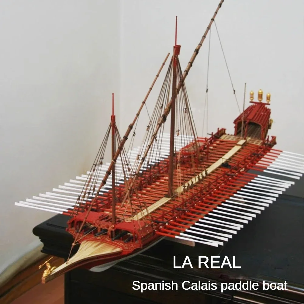 

1/64 Ship Model LA REAL Spain Calais Sailing Boat DIY Simulation Wooden Sailing Model Kit Gift Collection Model Toy