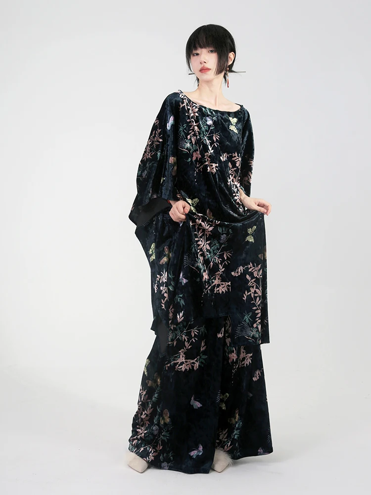 The Autumn of 2023 Design Gold Velvet Suits, New Chinese -style Two -piece Set, Specially Floral Women's Dress Wedding Dresses