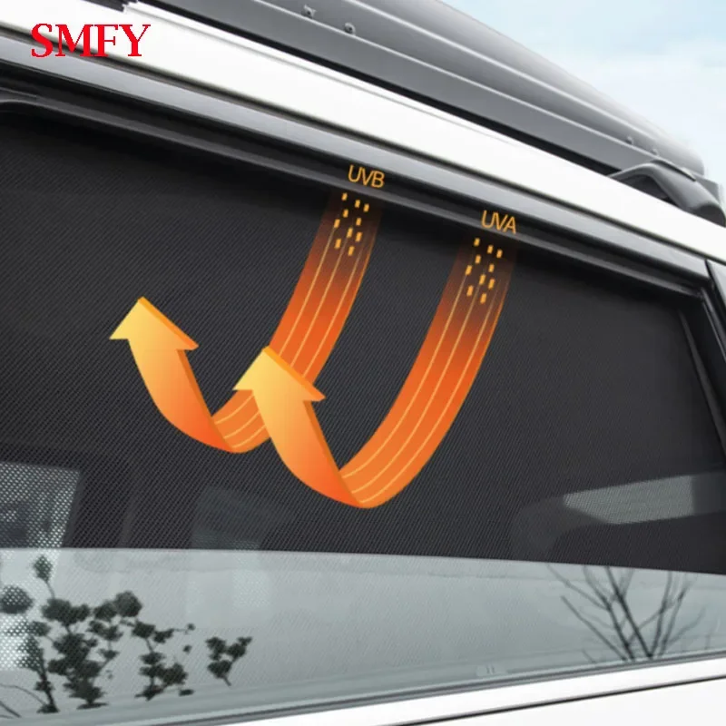 For Subaru Outback 2015 2018 2020 Accessories Magnetic Car Sunshade Shield Side Window Mesh Curtains Sun Visor Cover