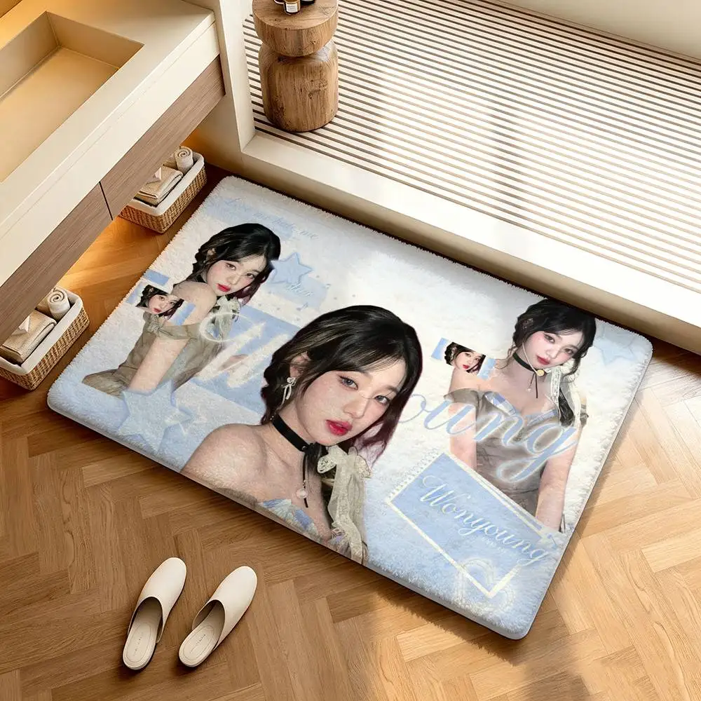 Korean Kpop J-Jo Jang Won-young  Shower Room Absorbent Small Floor Mat Soft Comfortable Decorative Foot Mat