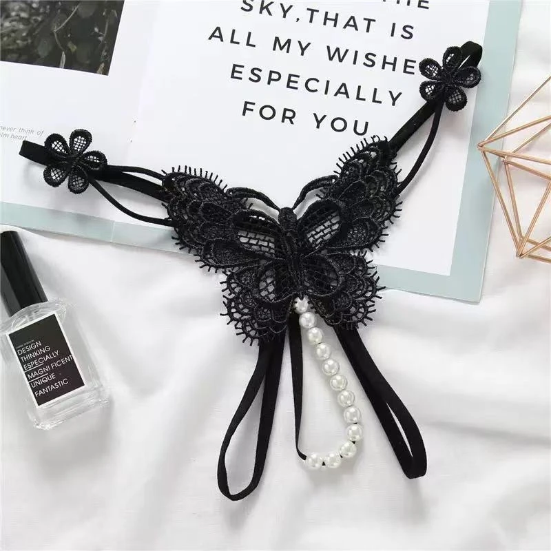 لطيف سيسي الملابس الداخلية المطرزة شفافة مثلث السراويل الترا الساخنة السراويل مثير Crotchless ثونغ جوفاء خارج مثير الملابس الداخلية