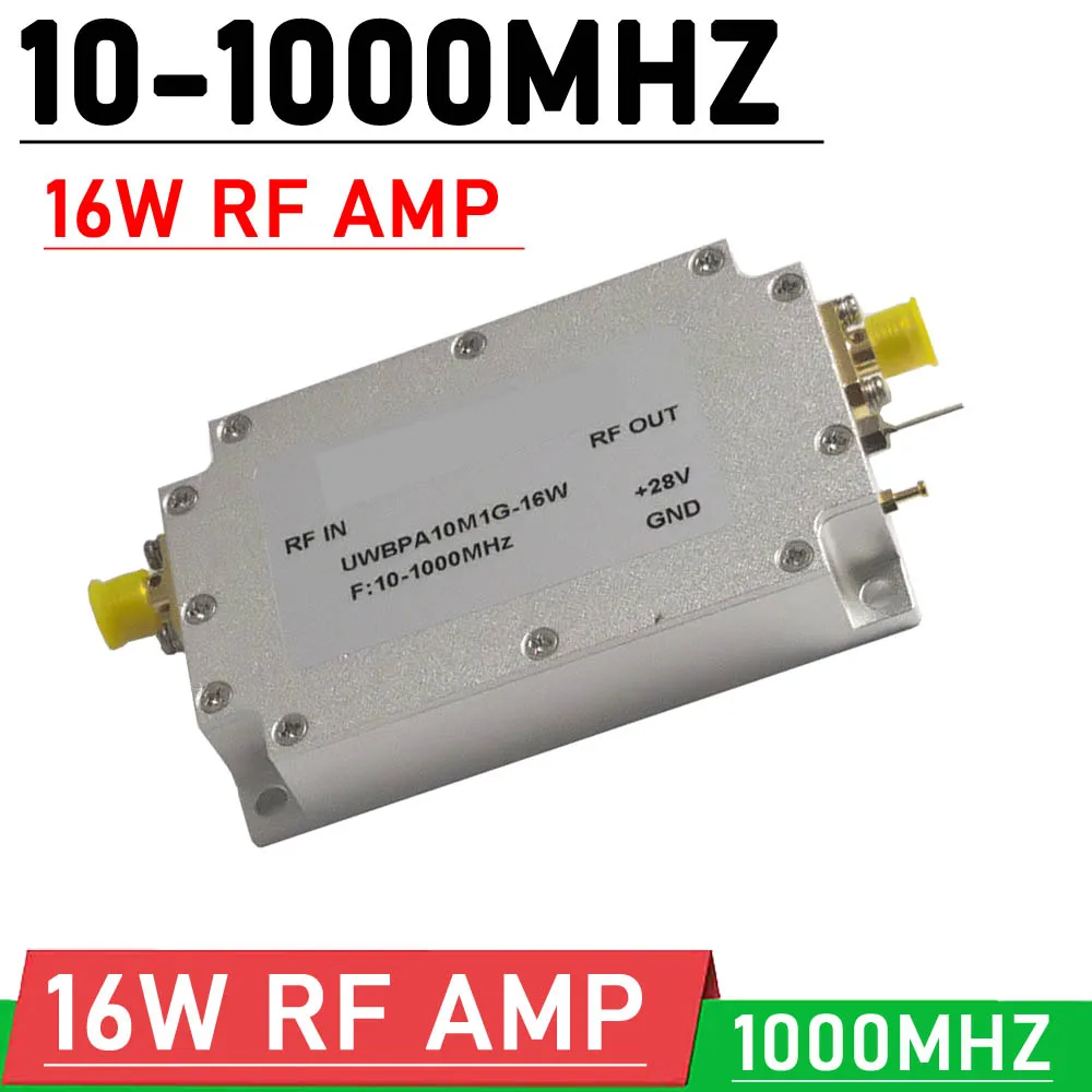 16W 10-1000Mhz RF POWER Amplifier Transmitter RF Signal Walkie-talkie Radio HF VHF UHF FM Drone 915Mhz 868Mhz LORA Helium Miner