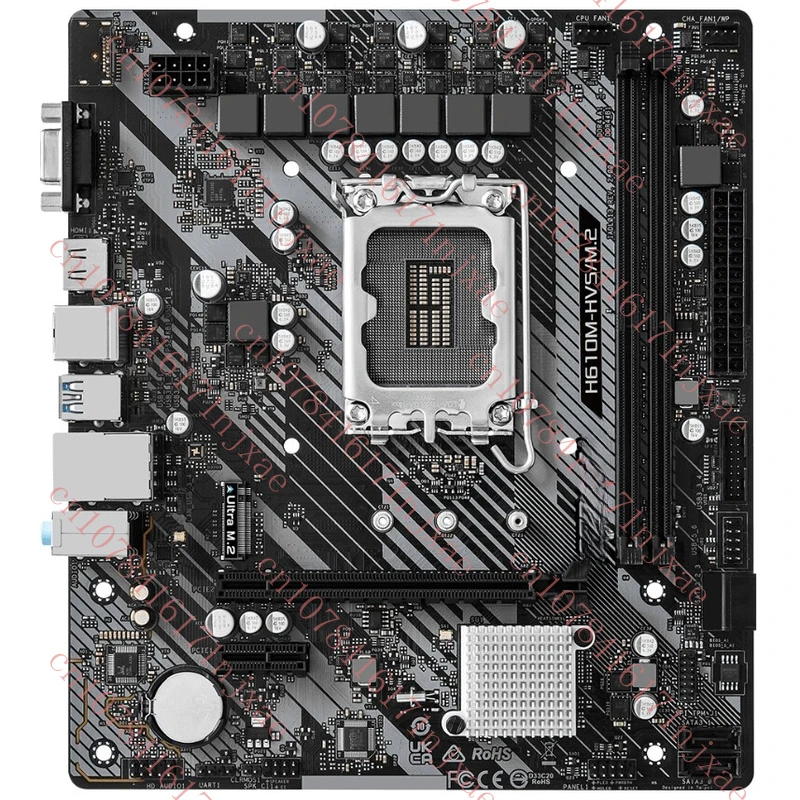 

For Asrock H610M-HVS/M.2 R2.0 Intel H610 LGA 1700 Micro ATX DDR4 Motherboard.