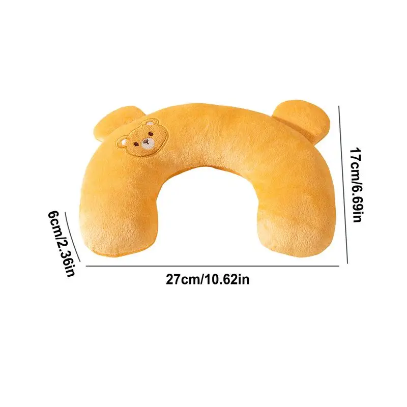 Pet Sleeping Pillow Ultra Soft Fluffy U-Shape Design Rabbit Dog Cat Bed Pillow Calming Toy Pet Supplies For Joint Relief